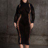 Shade by Le Désir Robe Longue à Col Roulé Grande taille Carme Noir